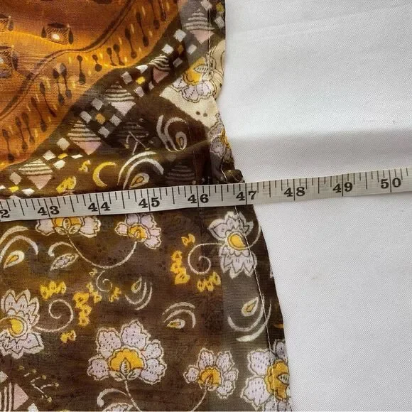 NWT RAGA Jenya Brown Boho Patchwork Maxi Dress Size Small - Picture 16 of 16